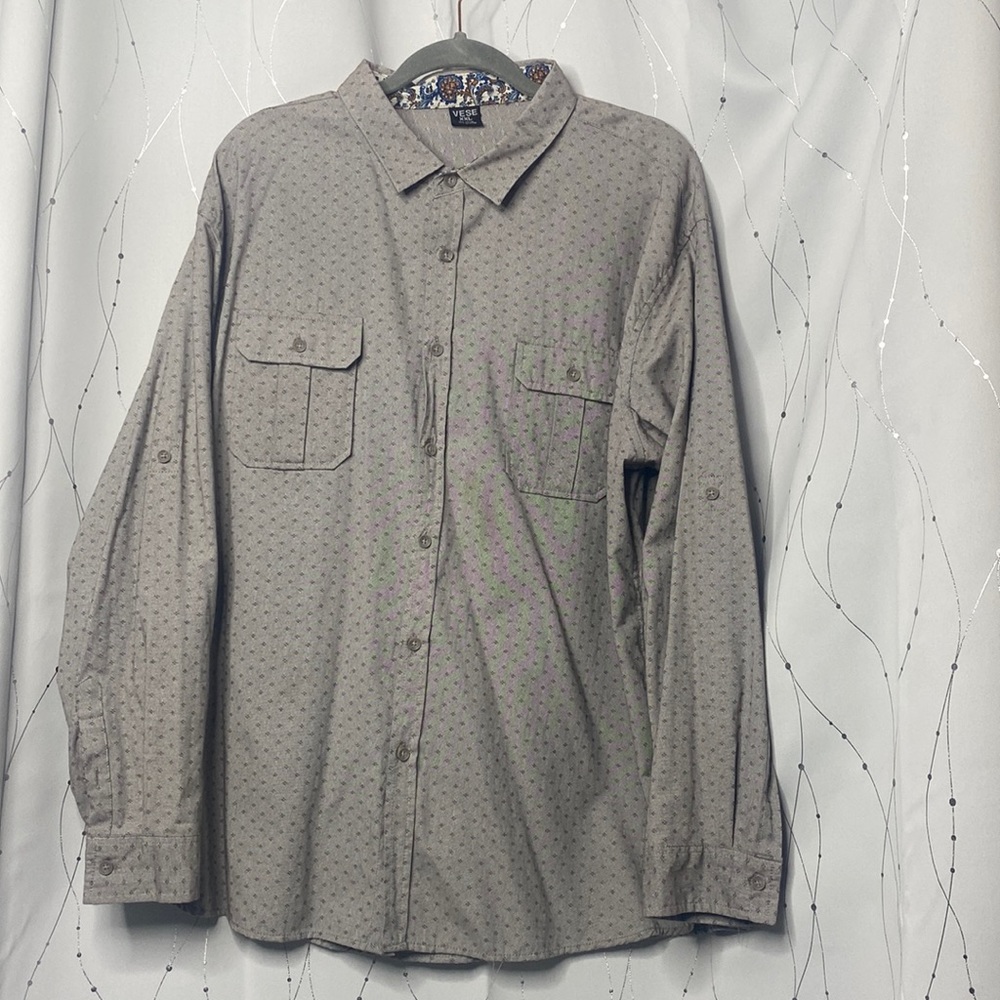 Vese Mens Long Sleeve Button Up XXL